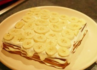 Tort de biscuiți și banane, fără coacere