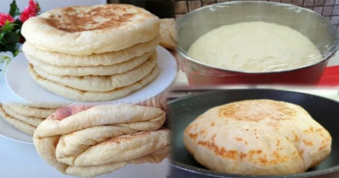 Pâine turcească la tigaie - Rețetă simplă și rapidă