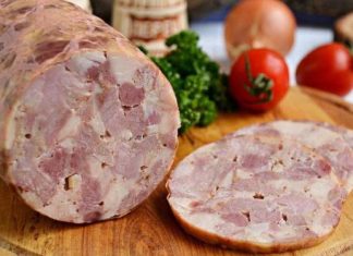 Sunca facuta acasa cu carne de pui si de porc