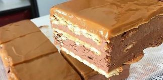 tort de biscuiți și ciocolată fara coacere