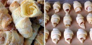 Cornulete de casă super moi si fragede - retetă simplă, rapidă si delicioasă