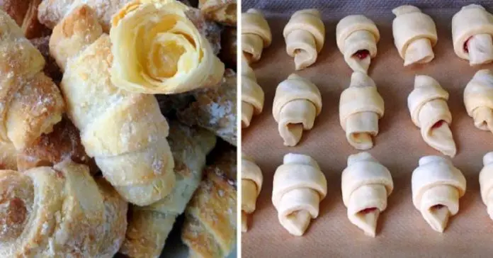 Cornulete de casă super moi si fragede - retetă simplă, rapidă si delicioasă