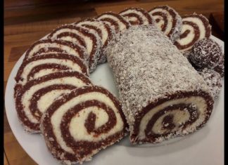 Rulada de biscuiți cu cremă de cocos este o rețetă simplă și delicioasă, perfectă pentru a satisface pofta de dulce