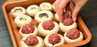 Descoperă reteta de ciuperci umplute cu carne tocată la cuptor - simplă, rapidă si delicioasă