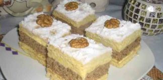 Rețetă pentru Paste: Prăjitură cu Blat cu Nucă și Foi cu Miere