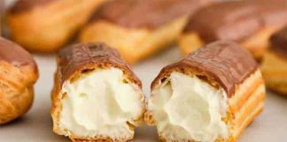 Descoperă reteta de Eclere Delicioase de casă umplute cu cremă de unt - Cremoase și Foarte Ușor de Pregătit