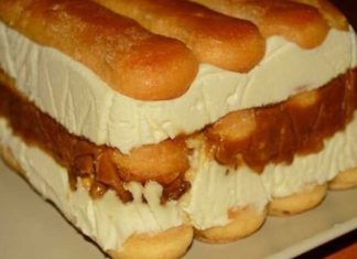 Prăjitura Royal cu Caramel și Nuci - Deliciu Fără Coacere