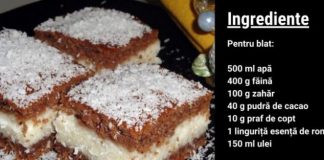 Negresă cu Cremă de Griș și Cocos - Desert Ușor și Delicios