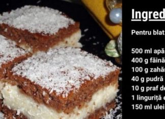 Negresă cu Cremă de Griș și Cocos - Desert Ușor și Delicios